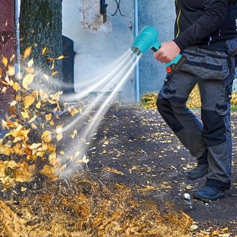 Dmuchawa Akumulatorowa Powietrzna Ręczna do Liści Kurzu Śniegu 400W 2 x Aku