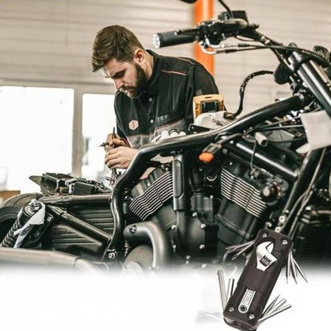 Multitool Rowerowy Klucze do Naprawy Wielofunkcyjny Zestaw Narzędzi 13w1