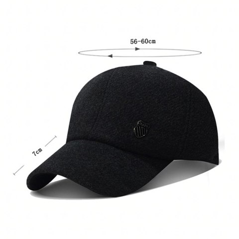 Ciepła Czapka Zimowa Męska z Daszkiem Nauszniki Uszatka Ocieplana Pilotka