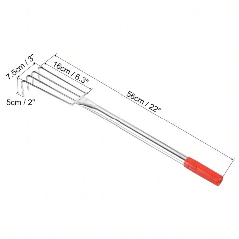 Grabki Ogrodowe Ogrodnicze Metalowe Pazurki do Grabienia Spulchniania 4 Zębne 56 cm