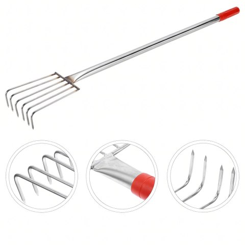 Grabki Ogrodowe Ogrodnicze Metalowe Pazurki do Grabienia Spulchniania 6 Zębne 106 cm