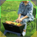 Grill Biwakowy Turystyczny Ogrodowy Przenośny Składany Węglowy Walizka