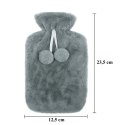 Mały Termofor na Wodę 0,5L w Pokrowcu Pluszowy Ogrzewacz Gumowy w Sweterku