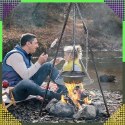 Palenisko Trójnóg Grill Ogniskowy Ogrodowy Wiszący Duży Ognisko Ruszt