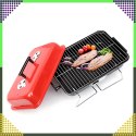 Składany Grill Kempingowy Turystyczny Ogrodowy Przenośny z Pokrywką Solidny