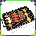 Składany Grill Kempingowy Turystyczny Ogrodowy Przenośny z Pokrywką Solidny
