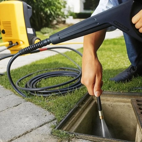 Wąż do Czyszczenia Przepychania Kanalizacji Odpływów Rur 15m Adaptery Myjek