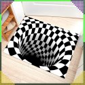 Chodnik Dywanik Mata Wycieraczka z Efektem 3D Iluzja Biała Dziura 60x40cm