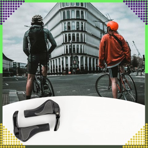 Gripy Chwyty Rowerowe z Rogami Rączki do Roweru Kierownicy Profilowane 2szt