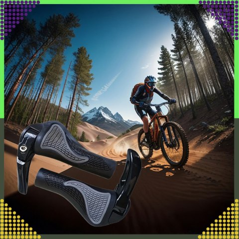 Gripy Chwyty Rowerowe z Rogami Rączki do Roweru Kierownicy Profilowane 2szt
