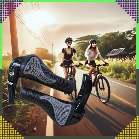 Gripy Chwyty Rowerowe z Rogami Rączki do Roweru Kierownicy Profilowane 2szt