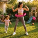 Hula Hop Hulahop z Obciązeniem i Wypustkami Odchudzające Składane + Pas