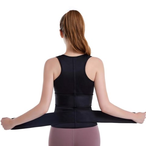 KAMIZELKA NEOPRENOWA FITNESS DAMSKA ODCHUDZAJĄCA SPORTOWA TRENINGOWA S