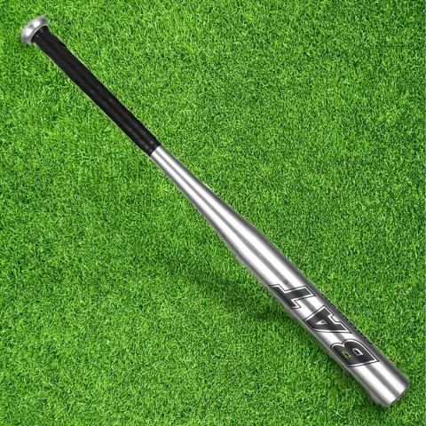 Kij Baseballowy Bejsbolowy Bat Aluminiowy 25" 64cm Mocny Treningowy Srebrny