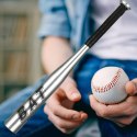 Kij Baseballowy Bejsbolowy Bat Aluminiowy 25" 64cm Mocny Treningowy Srebrny