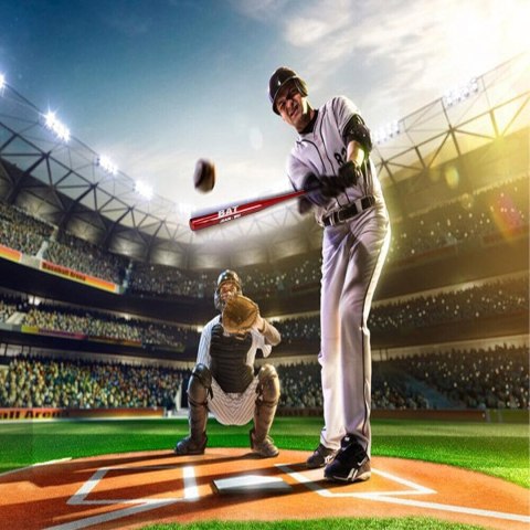 Kij Baseballowy Bejsbolowy Bat Aluminiowy 25" 64cm Treningowy Czerwony