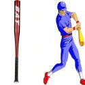 Kij Baseballowy Bejsbolowy Bat Aluminiowy 25" 64cm Treningowy Czerwony