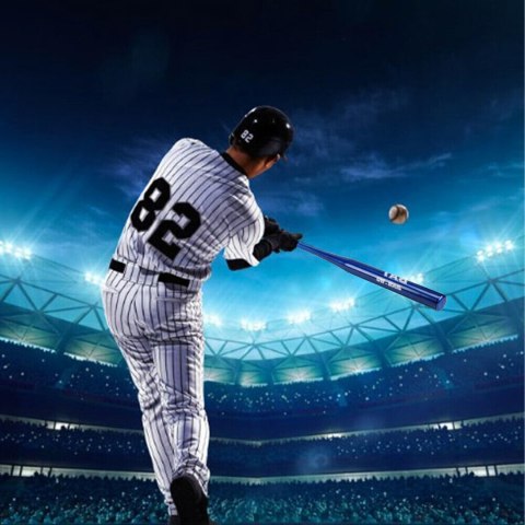 Kij Baseballowy Bejsbolowy Bat Aluminiowy 25" 64cm Treningowy Niebieski