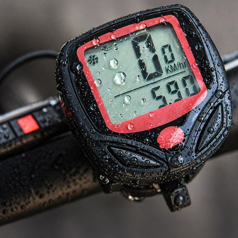 Licznik Rowerowy Wodoodporny Prędkościomierz LCD Prędkość Zegar 15 Funkcji