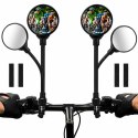 Lusterko Rowerowe Motocyklowe Wsteczne Okrągłe na Kierownicę Czarne 2szt
