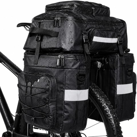 Sakwa Torba Rowerowa Wodoodporna 48L 3w1 Plecak na Bagażnik Rower Duża XXL
