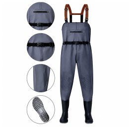 Wodery Spodniobuty Wędkarskie Spodnie Gumowce Rybackie Robocze Ochronne 42
