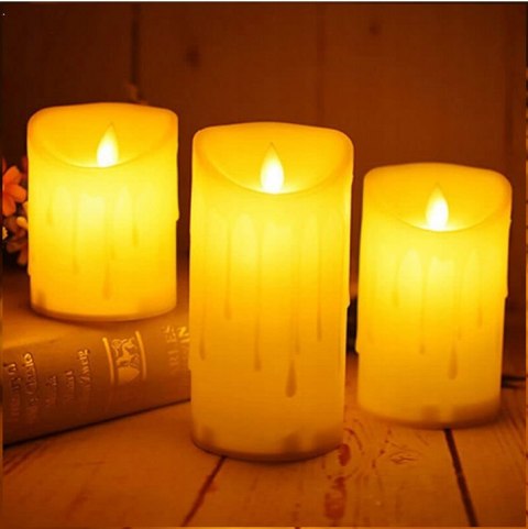 240x ŚWIECZKA LED WKŁAD DO ZNICZA EFEKT PŁOMIENIA ŚWIECA 11CM ZESTAW BATERIE