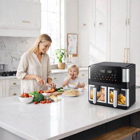 Frytkownica Beztłuszczowa Air Fryer 8L 4+4L Frytownica 2000W 12 Programów