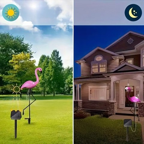 Lampa Lampka Solarna Ogrodowa Ozdobna Ozdoba Flaming Led Dekoracja 53 cm