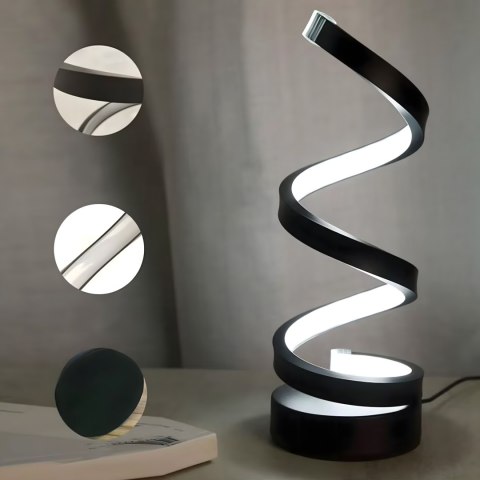 Led Spiralna Lampka Nocna Lampa Stołowa Oświetlenie Dekoracyjne do Sypialni