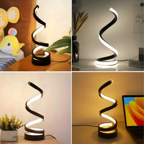 Led Spiralna Lampka Nocna Lampa Stołowa Oświetlenie Dekoracyjne do Sypialni