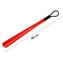 Łyżka do Butów Plastikowa Wytrzymała Czerwona 48 cm Długa z Haczykiem