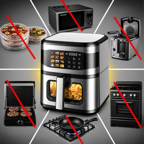 Frytkownica Beztłuszczowa Air Fryer 8L Frytownica 1700W 12 Programów Mocna