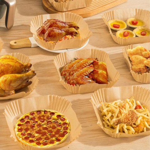 Wkład Air Fryer Papier Wkłady Papierowe do Frytkownicy Betłuszczowej 16x16cm 36g 100szt.