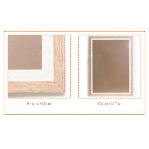 DREWNIANA RAMKA SOSNOWA 30X40