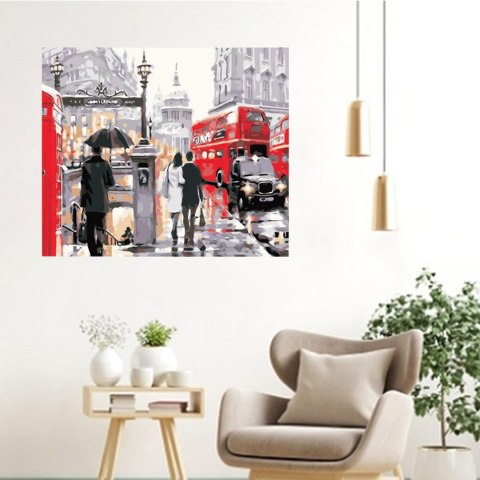MALOWANIE PO NUMERACH OBRAZ Z RAMĄ DIY ZESTAW PĘDZLE FARBY PŁÓTNO 30x40