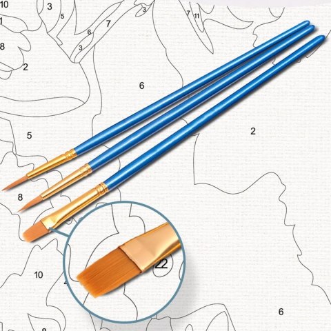 Malowanie po numerach liczbach + Haft diamentowy 2w1 zestaw 5D 40x50 cm