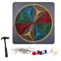 Zestaw Kreatywny Do String Art Przeplatanka Obraz z Nici Ramka 30x30 cm