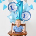Balony na 1 Urodziny Roczek Chłopiec Zestaw 5 szt Gwiazdki Balon