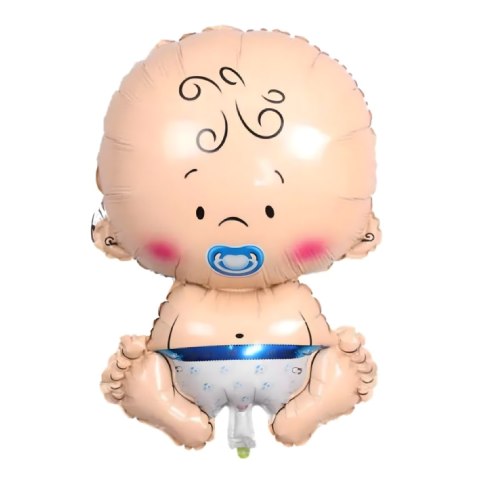Balony na Baby Shower Bobas Chłopiec Baby Boy Zestaw 5 szt Gwiazdki Balon