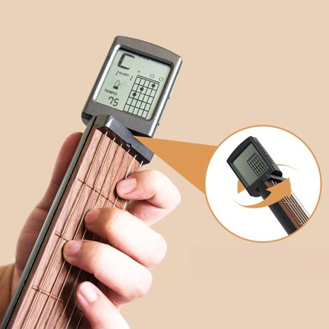 Cyfrowy Trener Trenażer Akordów Gitarowych z Ekranem Przenośna Mini Gitara