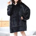 DUŻA BLUZA KOC KOCOBLUZA OVERSIZE GRUBA Z KAPTUREM SZLAFROK DAMSKA MĘSKA