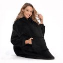 DUŻA BLUZA KOC KOCOBLUZA OVERSIZE GRUBA Z KAPTUREM SZLAFROK DAMSKA MĘSKA