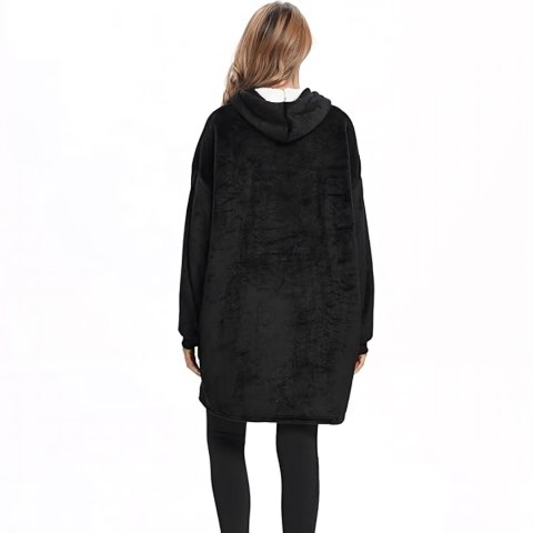 DUŻA BLUZA KOC KOCOBLUZA OVERSIZE GRUBA Z KAPTUREM SZLAFROK DAMSKA MĘSKA