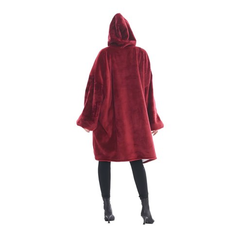 DUŻA BLUZA KOC KOCOBLUZA OVERSIZE GRUBA Z KAPTUREM SZLAFROK DAMSKA MĘSKA