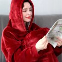 DUŻA BLUZA KOC KOCOBLUZA OVERSIZE GRUBA Z KAPTUREM SZLAFROK DAMSKA MĘSKA