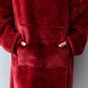 DUŻA BLUZA KOC KOCOBLUZA OVERSIZE GRUBA Z KAPTUREM SZLAFROK DAMSKA MĘSKA