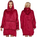 DUŻA BLUZA KOC KOCOBLUZA OVERSIZE GRUBA Z KAPTUREM SZLAFROK DAMSKA MĘSKA