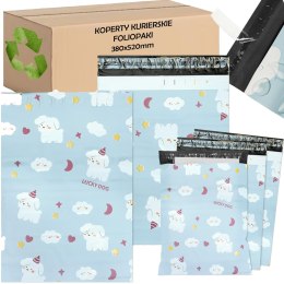 FOLIOPAKI KURIERSKIE MOCNE KOPERTY FOLIOWE 380X520 LUCKY DOG 50szt