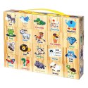 KLOCKI EDUKACYJNE PIANKOWE NAUKA ANGIELSKIEGO DLA DZIECI 20 ELE.